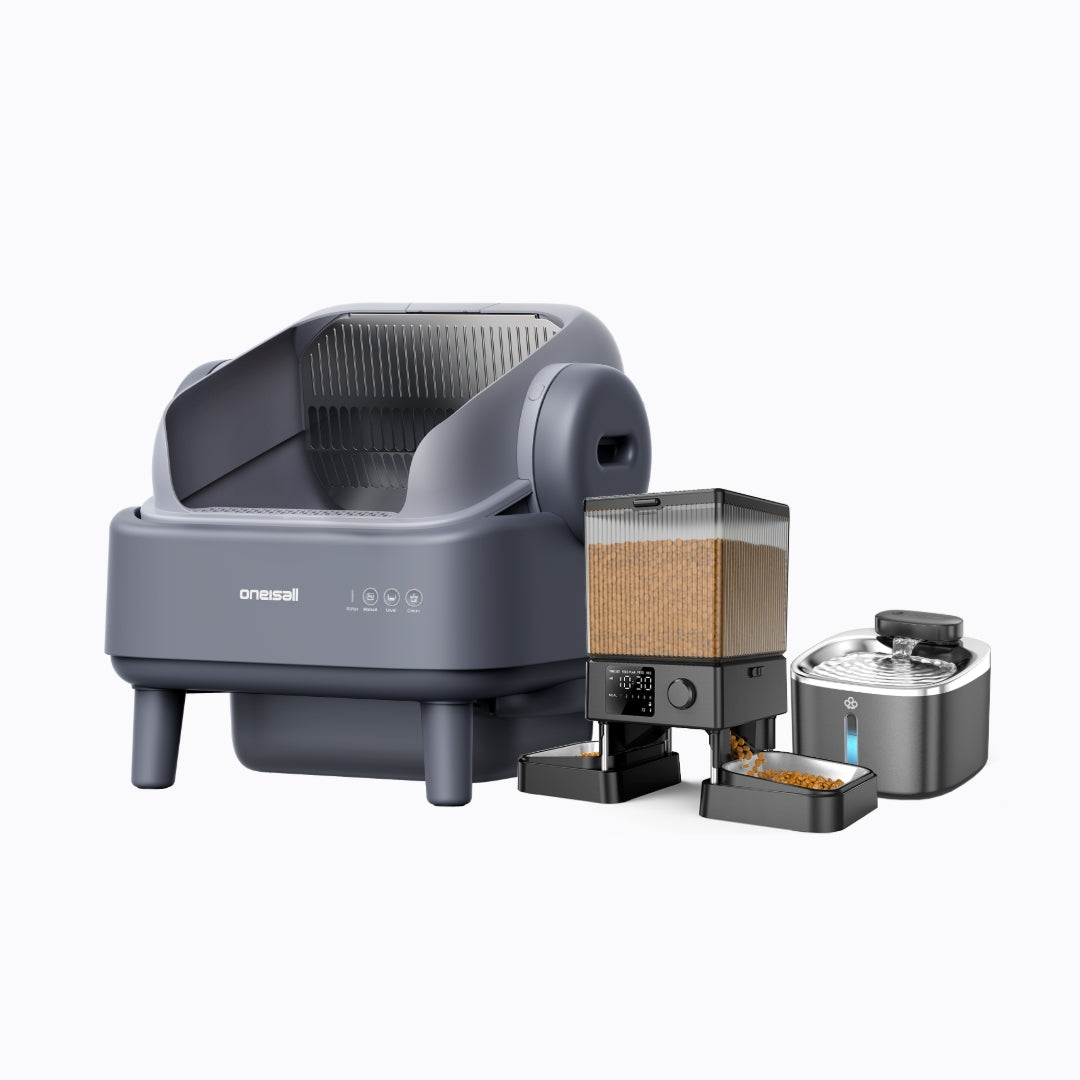Oneisall Automatic Cat Litter Box. Feeder & Water Fountain Set - Image 11