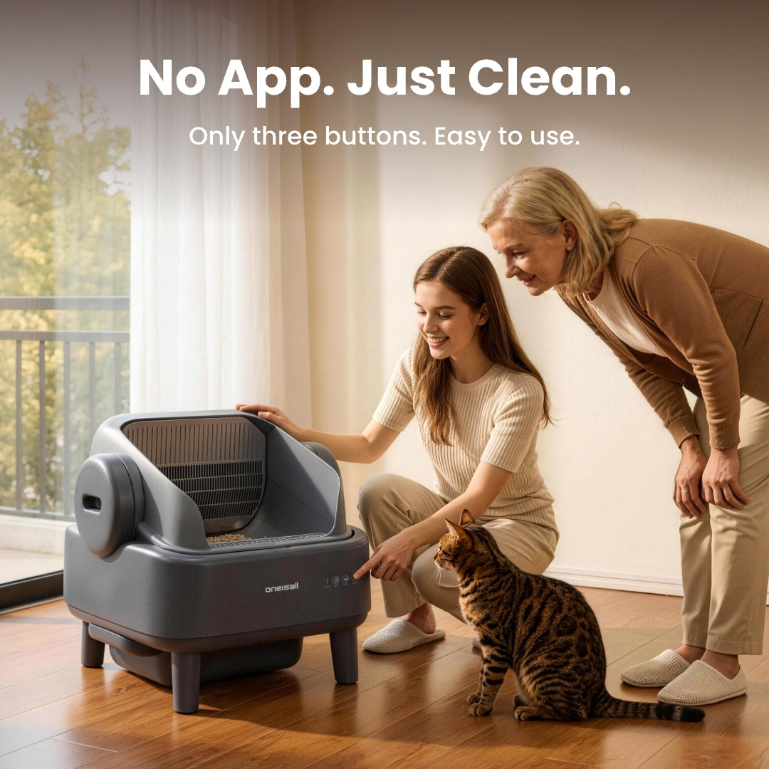 Oneisall Ease S1 Self-Cleaning Litter Box with Cat Litter Step - Image 20