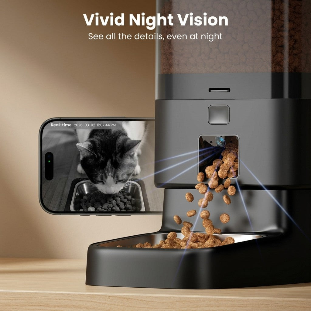 Oneisall H1-C 5L Automatic Cat Feeders with Camera for Two Cats-APP Control - Image 7