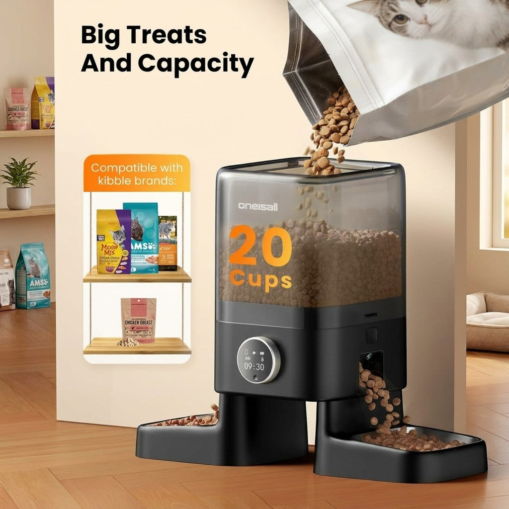 Oneisall H1-C 5L Automatic Cat Feeders with Camera for Two Cats-APP Control - Image 10