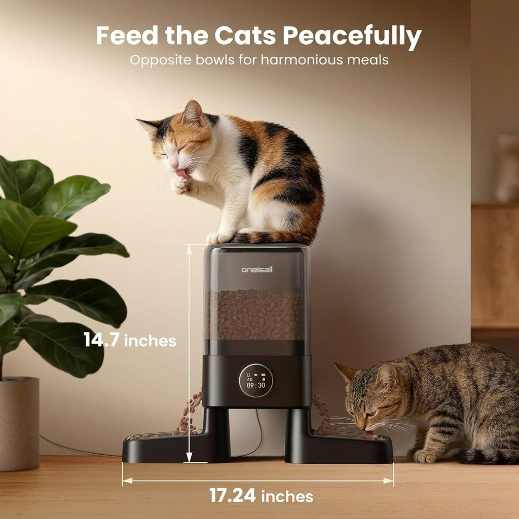 Oneisall H1-C 5L Automatic Cat Feeders with Camera for Two Cats-APP Control - Image 3