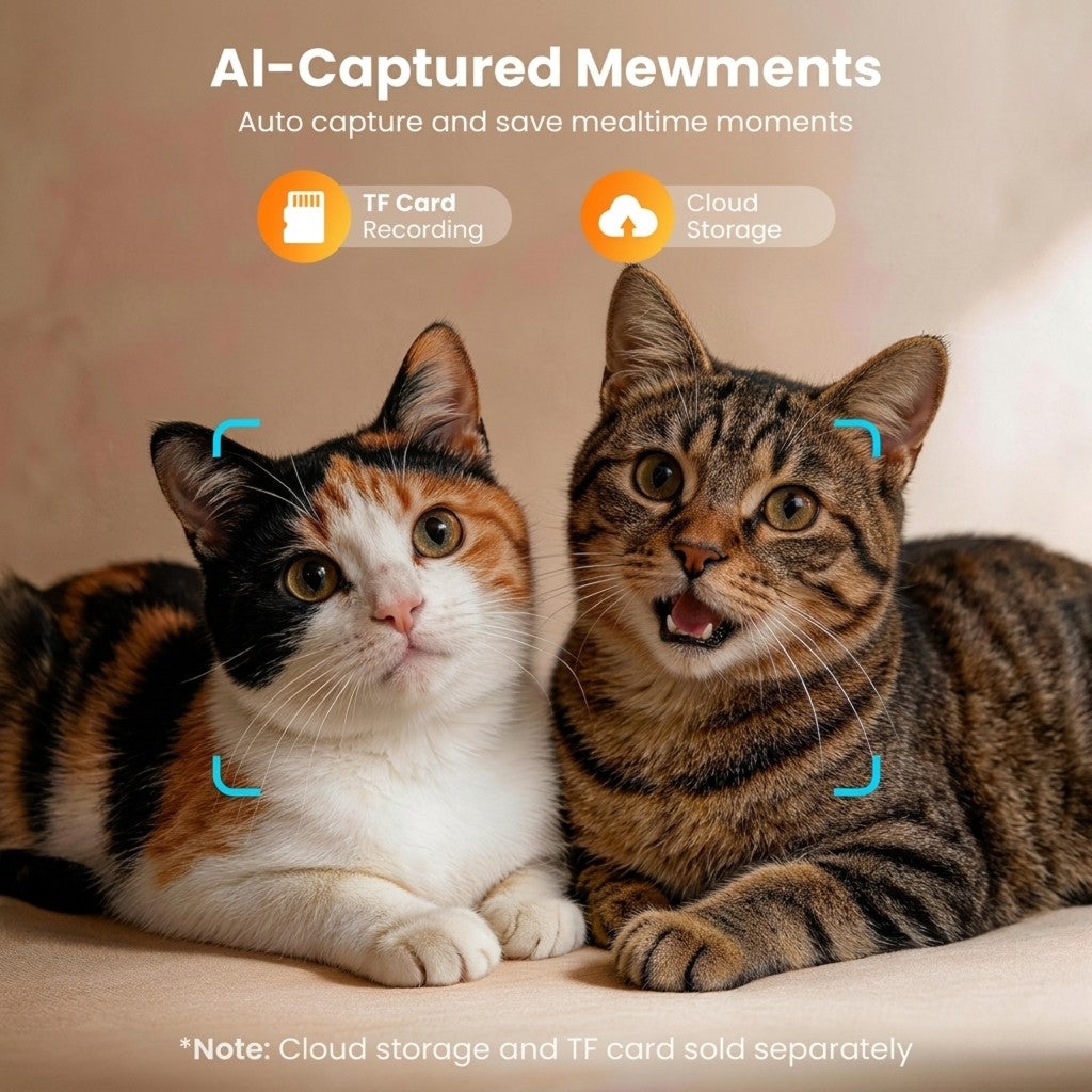 Oneisall H1-C 5L Automatic Cat Feeders with Camera for Two Cats-APP Control - Image 6