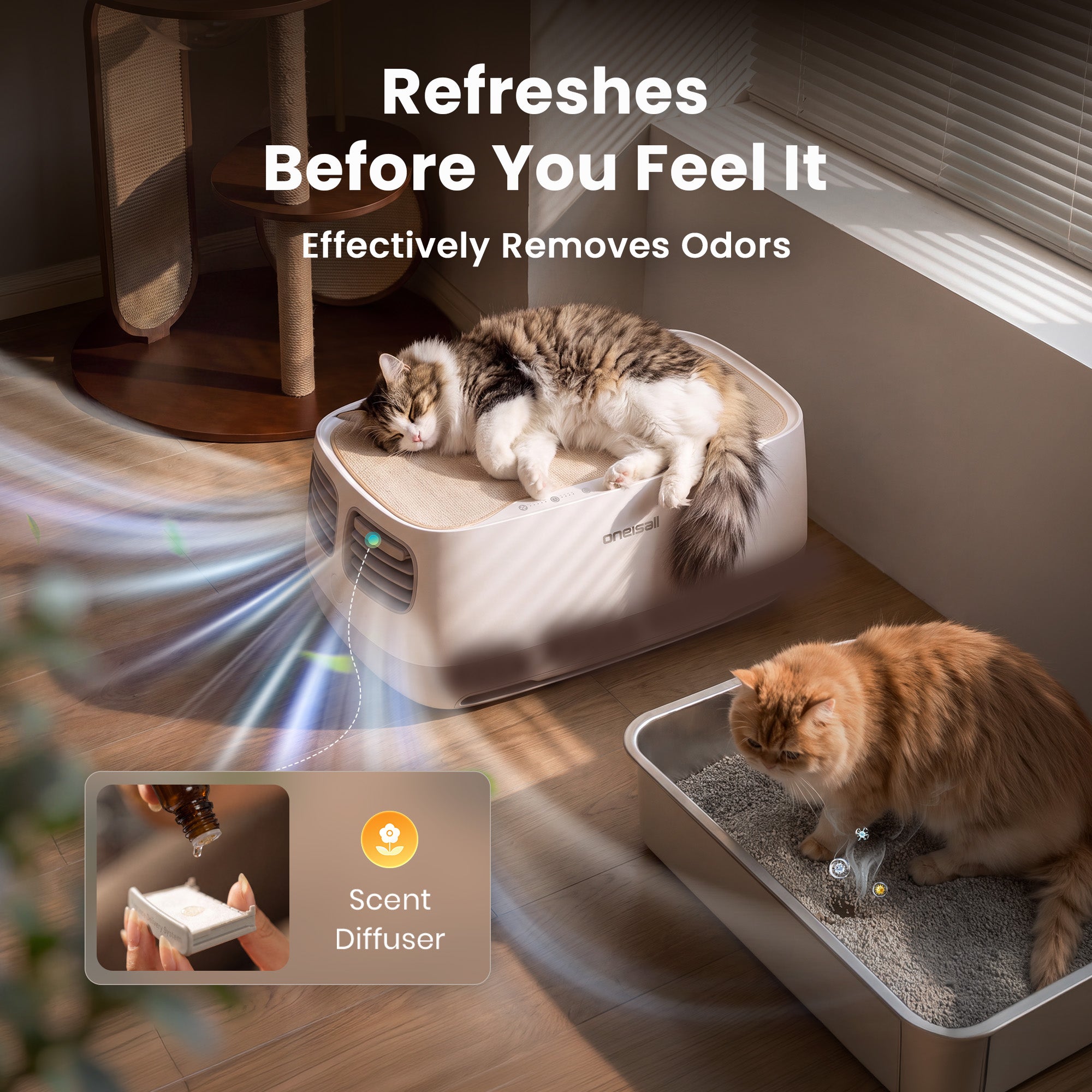 Oneisall 2-in-1 Cat Bed Air Purifier - Image 5