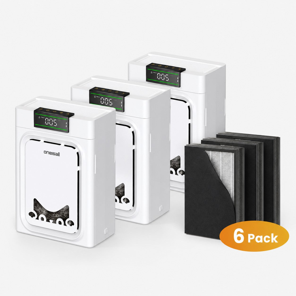 Oneisall Air Purifiers for Home Pets with Double-Sided Inlet. 3-Pack Set - Image 17