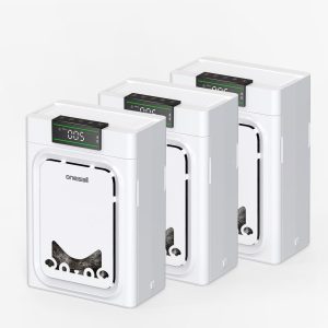 Oneisall Air Purifiers for Home Pets with Double-Sided Inlet. 3-Pack Set