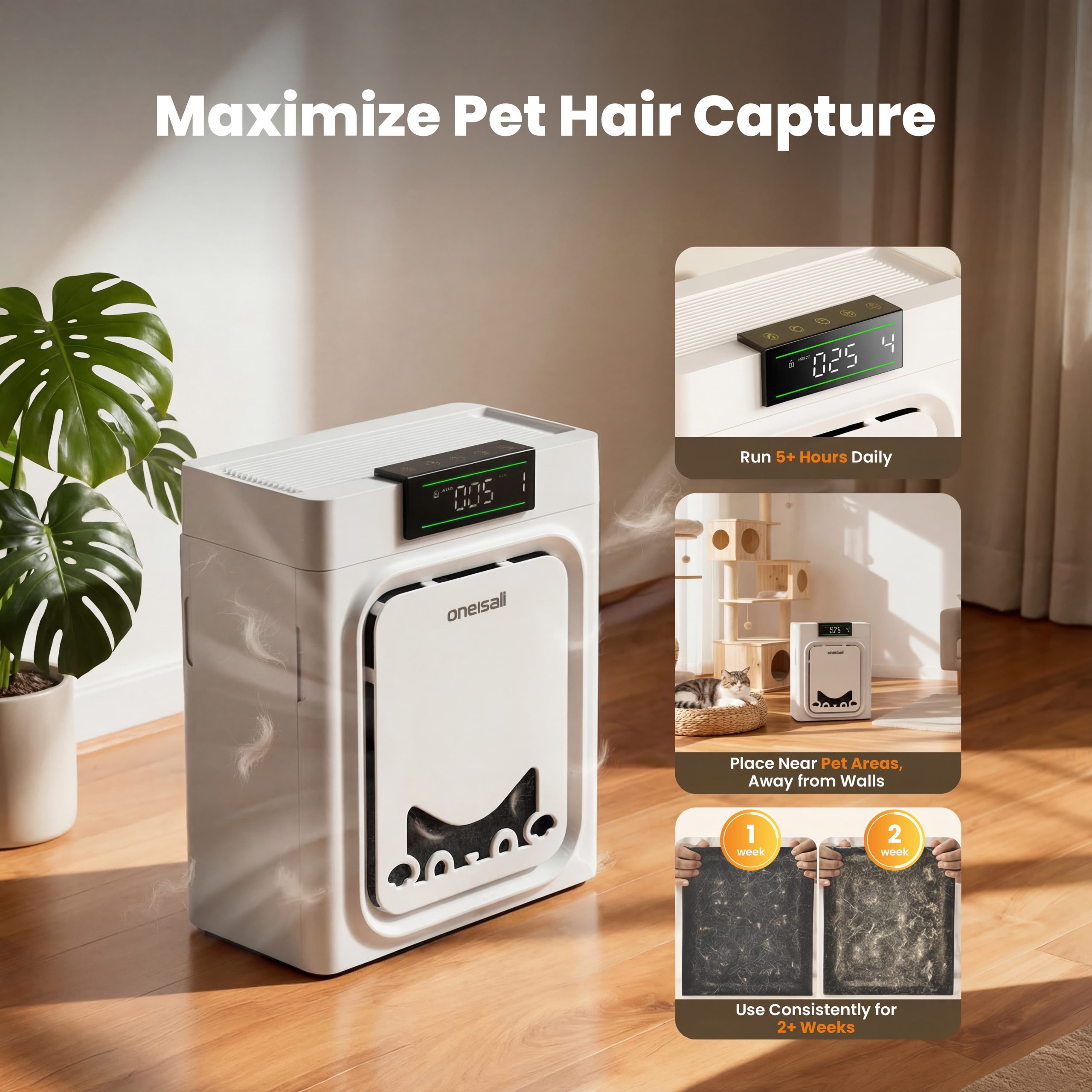 Oneisall 2-in-1 Cat Bed Air Purifier - Image 20