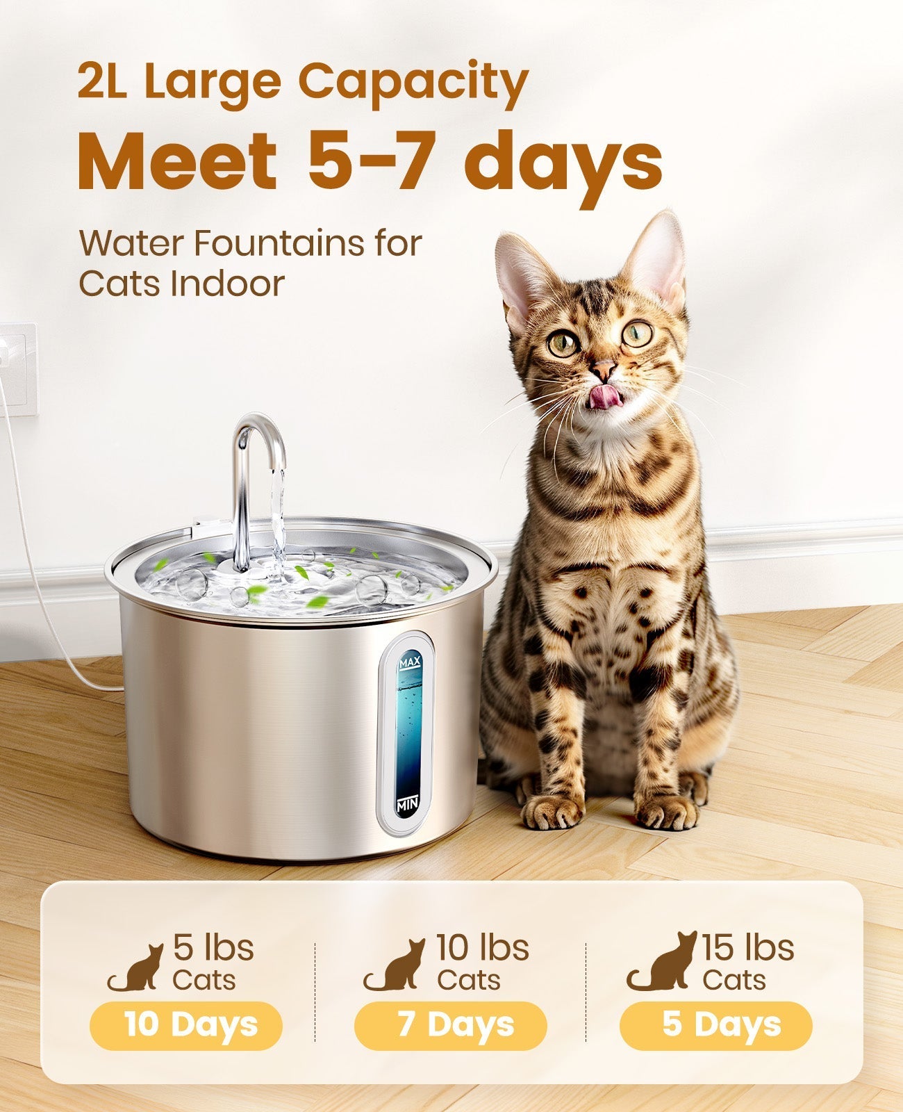 Oneisall Dual-Size Water Fountain Set - Image 5