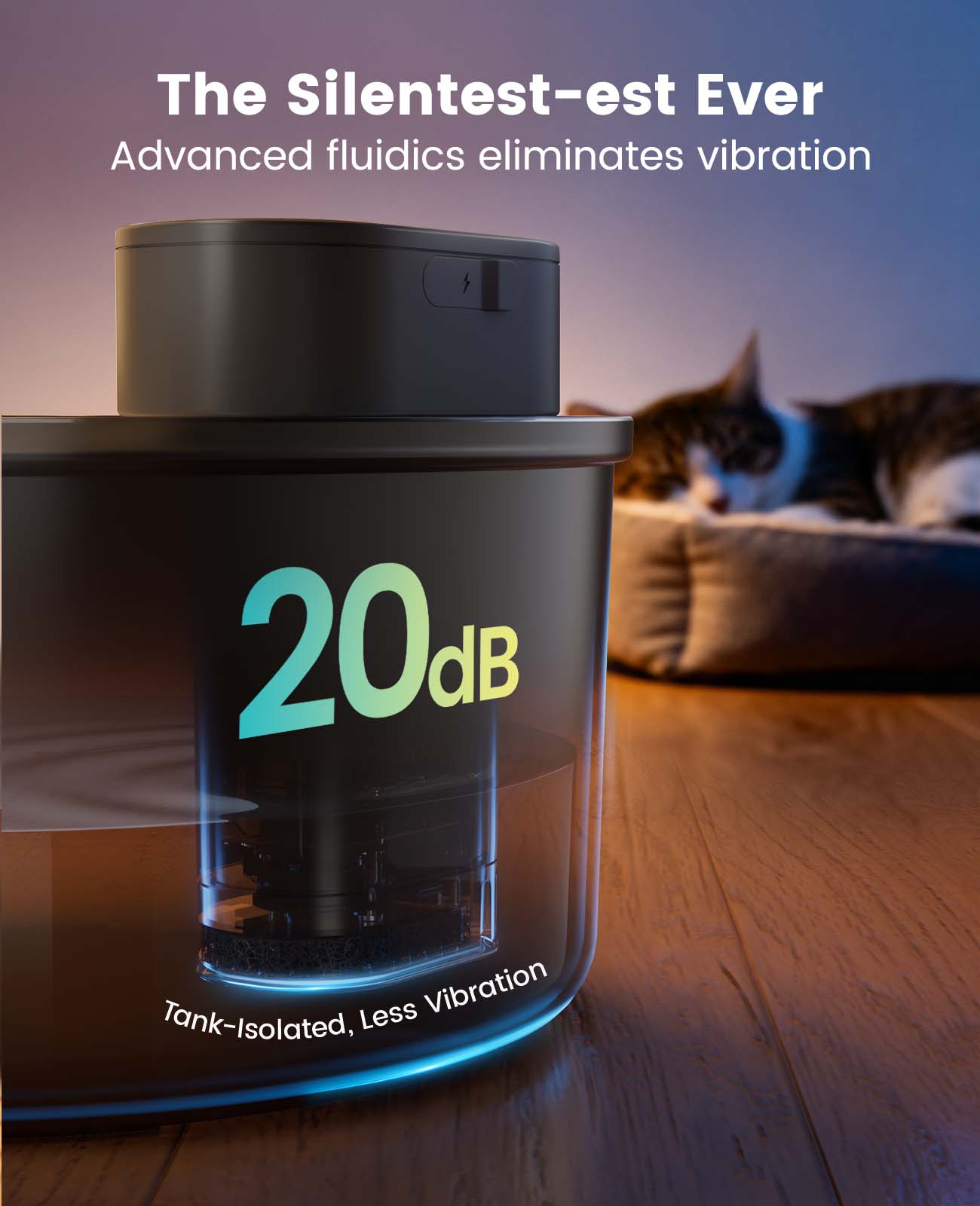 Oneisall 3.2L Cordless Cat Water Fountain - Image 3