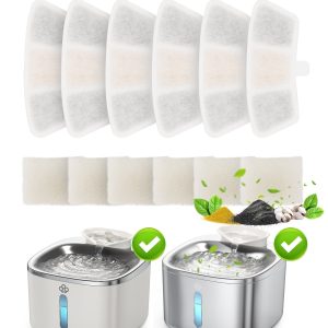 Oneisall 3.5L Corded Pet Water Fountain Carbon Filters Replacement
