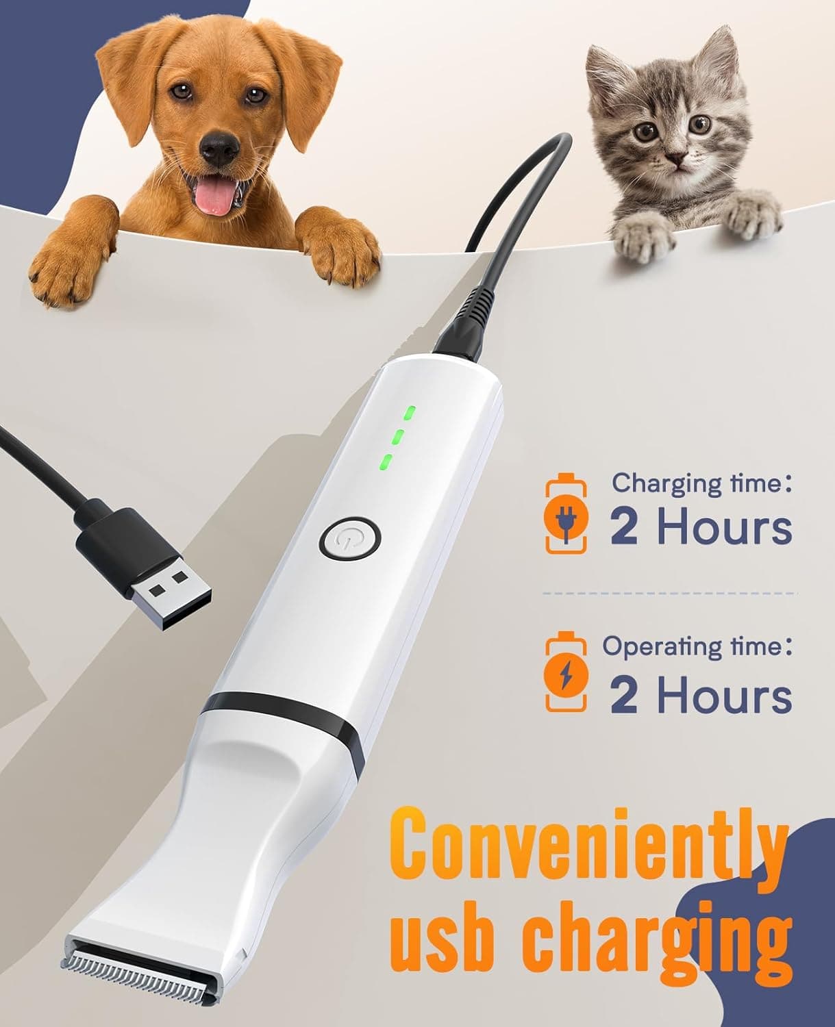 Oneisall Cozy C1 Pet Grooming Vacuum & Dryer Kit & Paw Trimmer Set - Image 19