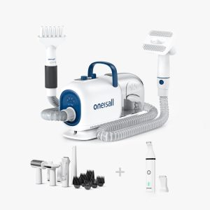 Oneisall Cozy C1 Pet Grooming Vacuum & Dryer Kit & Paw Trimmer Set