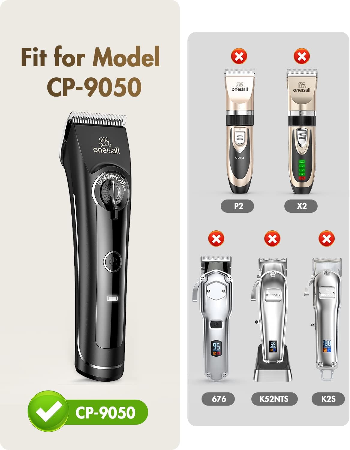 Oneisall CP-9050 Dog Clippers Blades Replacemenet - Image 2