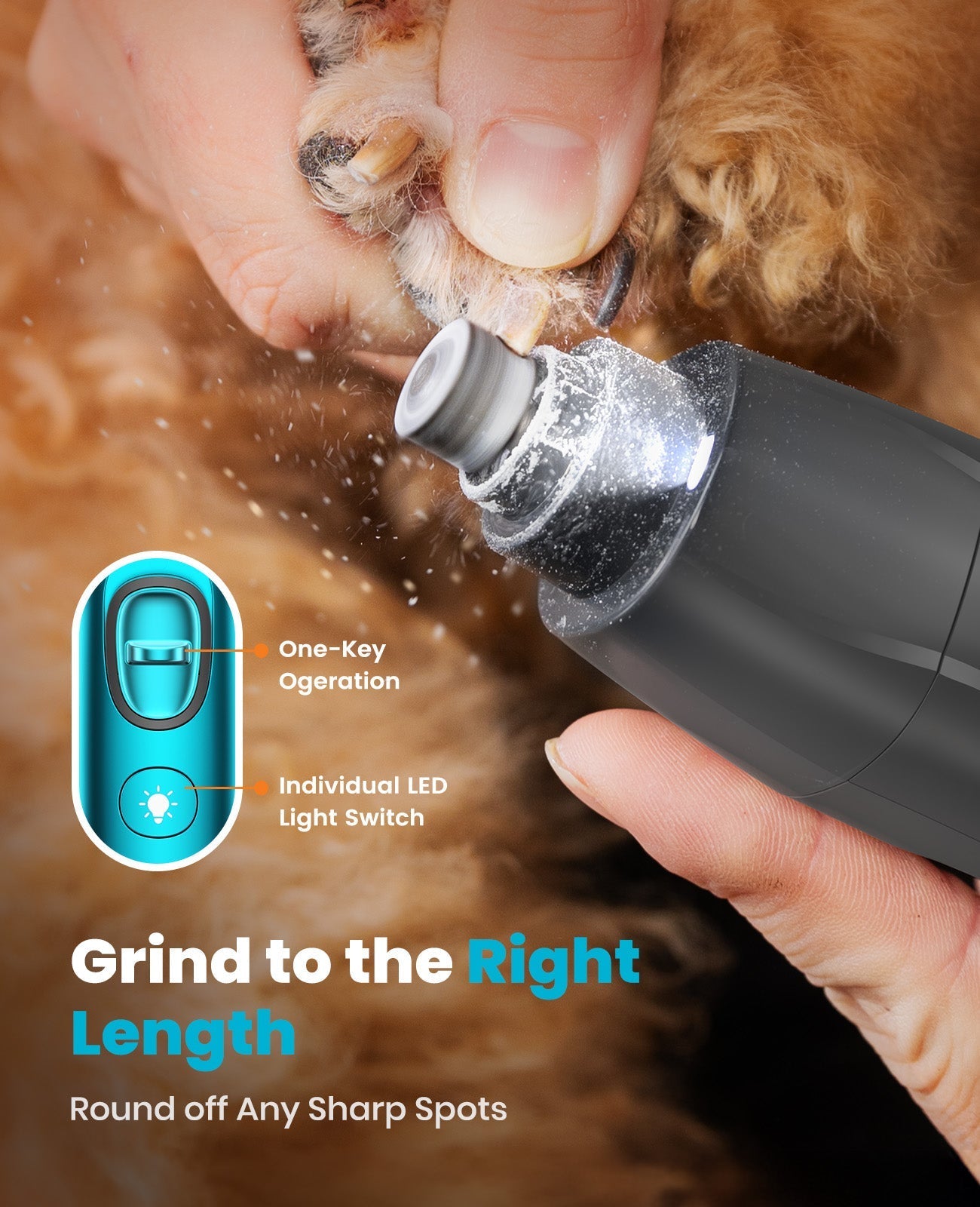 Oneisall FC10 4-in-1 Cordless Multi-Functional Pet Clippers - Image 7