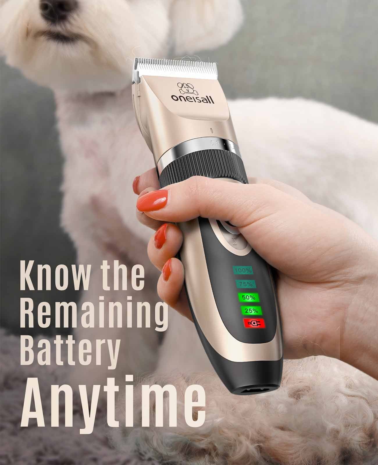 Oneisall X2 2 Speeds Dog Clipper & Dog Grooming Kit - Image 6