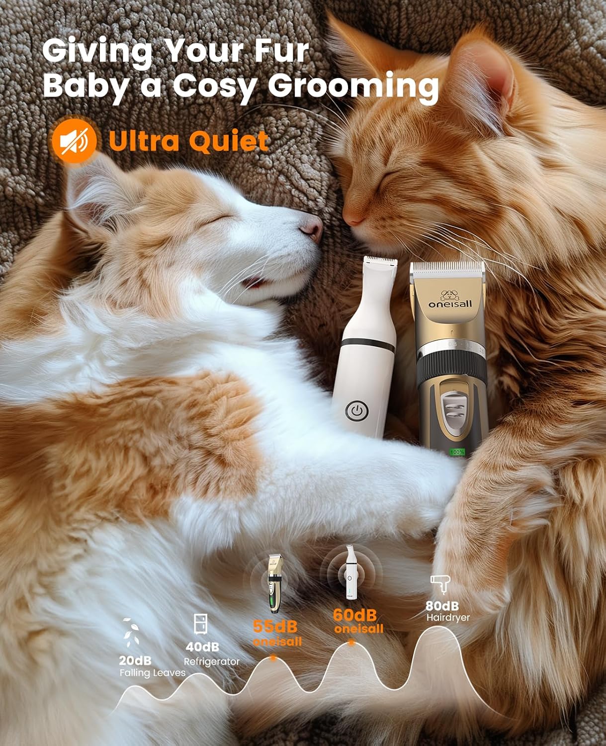 Oneisall X2&N5 3 in 1 Dog Clippers & Dog Paw Trimmer - Image 5
